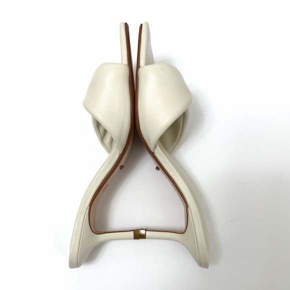 Tony Bianca Alexa Kitten Heel Nappa Leather Square Toe in Dove Cream Size 6.5 - Picture 6 of 15